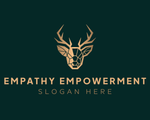 Luxury Geometric Stag logo design