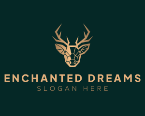 Luxury Geometric Stag logo design