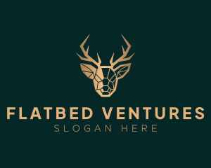 Luxury Geometric Stag logo design