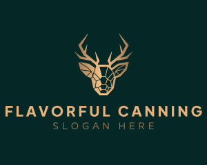 Luxury Geometric Stag logo design