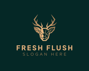 Luxury Geometric Stag logo design