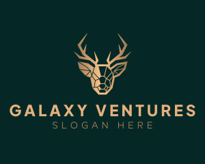 Luxury Geometric Stag logo design