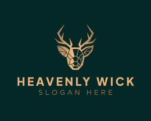 Luxury Geometric Stag logo design