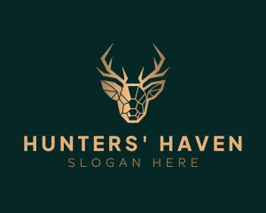 Luxury Geometric Stag logo design