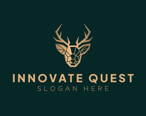 Luxury Geometric Stag logo design