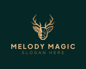 Luxury Geometric Stag logo design