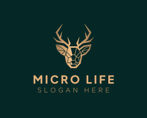 Luxury Geometric Stag logo design