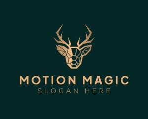 Luxury Geometric Stag logo design