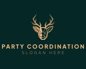 Luxury Geometric Stag logo design