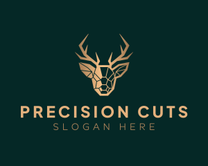 Luxury Geometric Stag logo design