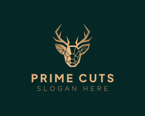 Luxury Geometric Stag logo design