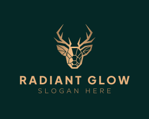 Luxury Geometric Stag logo design