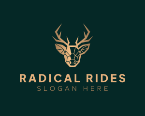 Luxury Geometric Stag logo design