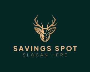 Luxury Geometric Stag logo design