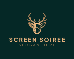 Luxury Geometric Stag logo design