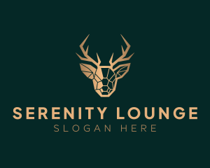 Luxury Geometric Stag logo design