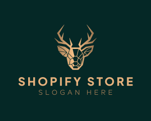 Luxury Geometric Stag logo design