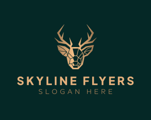 Luxury Geometric Stag logo design