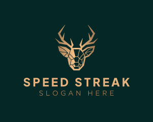 Luxury Geometric Stag logo design