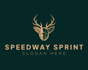 Luxury Geometric Stag logo design