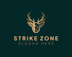 Luxury Geometric Stag logo design