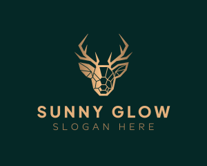 Luxury Geometric Stag logo design