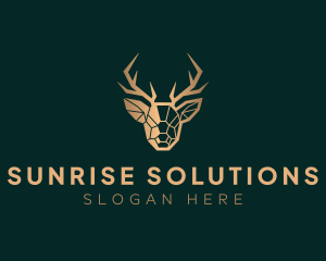 Luxury Geometric Stag logo design