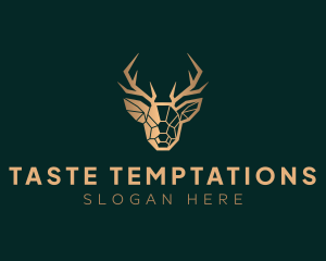 Luxury Geometric Stag logo design