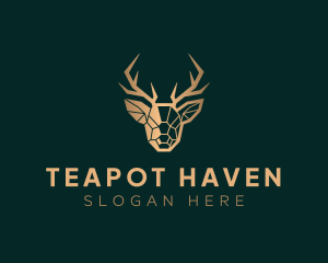 Luxury Geometric Stag logo design