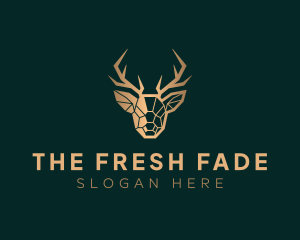 Luxury Geometric Stag logo design