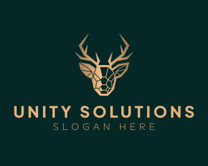 Luxury Geometric Stag logo design