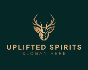 Luxury Geometric Stag logo design