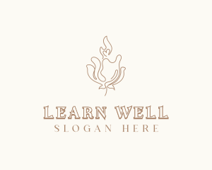 Flower Candle Wellness logo design