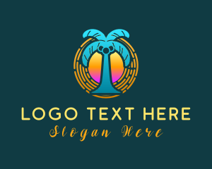 Coconut Tree Sunset logo