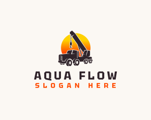 Construction Crane Truck logo design