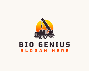 Construction Crane Truck logo design