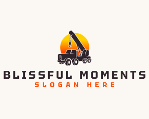 Construction Crane Truck logo design