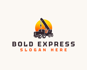 Construction Crane Truck logo design