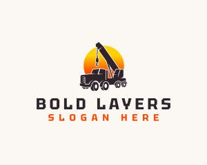 Construction Crane Truck logo design