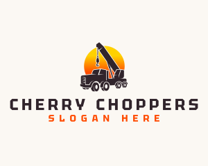 Construction Crane Truck logo design