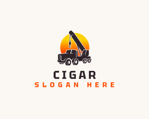 Construction Crane Truck logo design