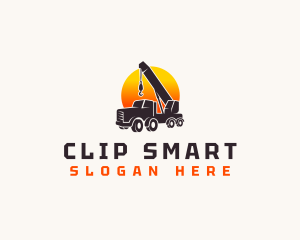 Construction Crane Truck logo design