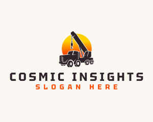 Construction Crane Truck logo design