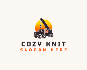 Construction Crane Truck logo design