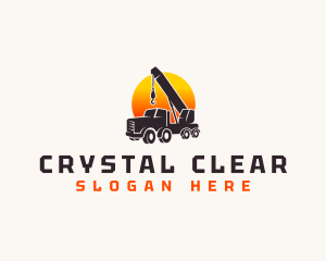 Construction Crane Truck logo design