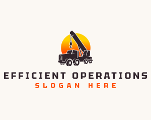 Construction Crane Truck logo design