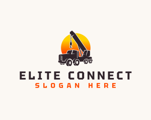 Construction Crane Truck logo design