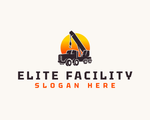 Construction Crane Truck logo design