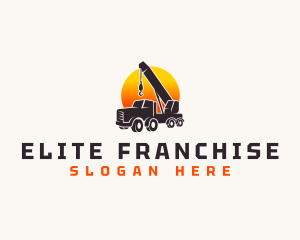 Construction Crane Truck logo design