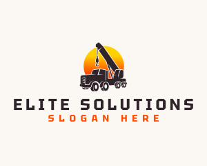 Construction Crane Truck logo design